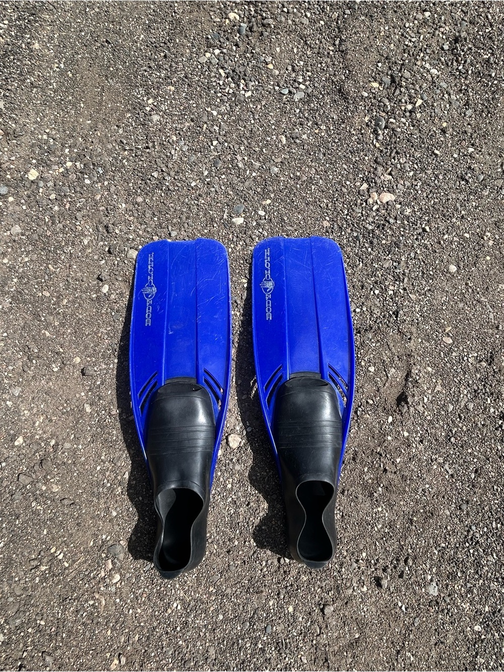 Body Glove Men's Blue Swim Fins with Black Foot Pockets